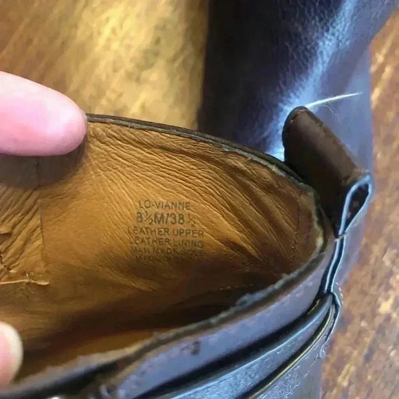 Louie Et Cie | “Vianne” Brown Leather Boots with Faux Wrap Buckle Detail. - Picture 7 of 7